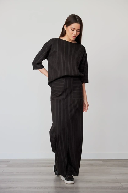 Костюм жіночий повсякдений-casual костюмка Тіар чорний 02-108 46р - Фото 2 Костюм жіночий повсякдений-casual костюмка Тіар чорний 02-108 46р - изображение 2