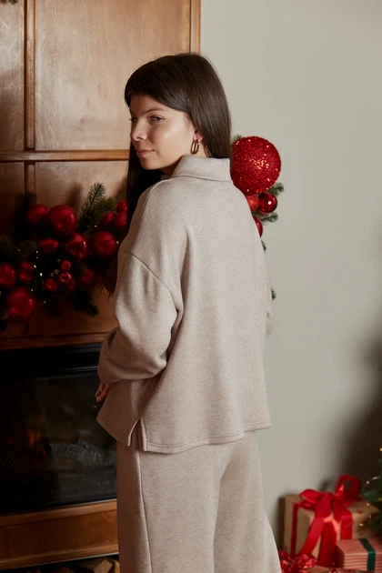 Костюм жіночий Estilo повсякдений-casual ангора бежевий 02-084 44р - изображение 2