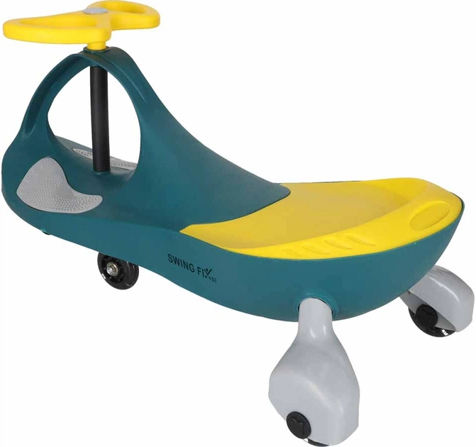 Jeździk grawitacyjny KIK ze świecącymi kołami LED Żółty KX4880_2 (5903039754645) - obraz 5