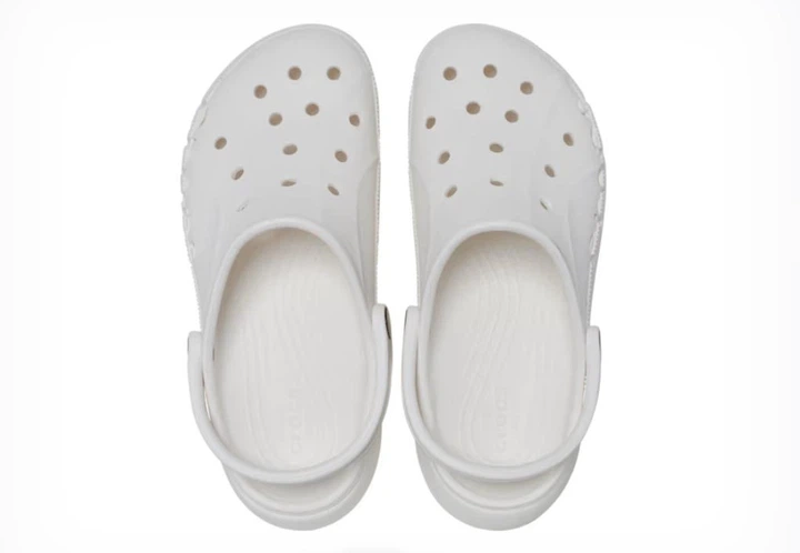 Женские кроксы на платформе Crocs Baya Platform Clog, белые, W8/38-39/24-25см - изображение 4