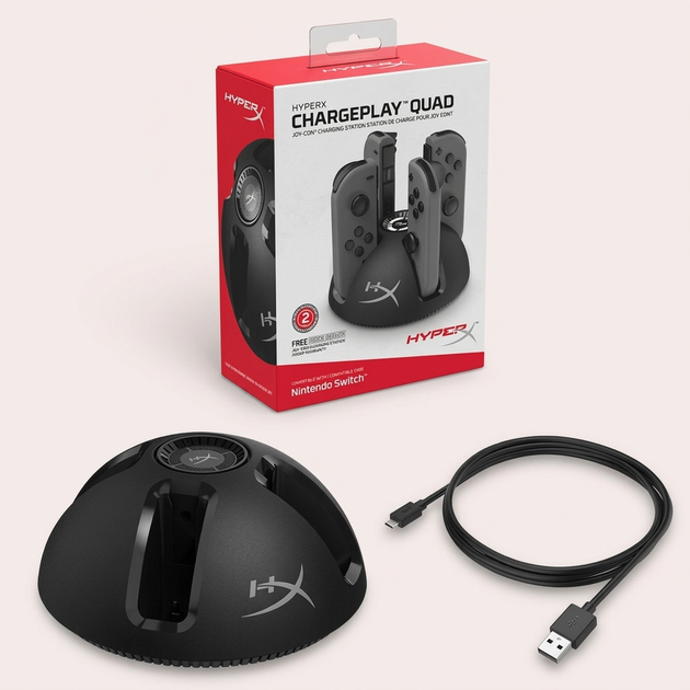 Зарядна станція для joy con HyperX ChargePlay Quad - Б/У - Фото 2 Зарядна станція для joy con HyperX ChargePlay Quad - Б/У - изображение 2