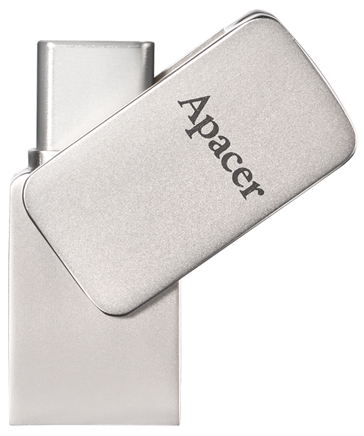 Flash Drive Apacer AH181 64GB Type-C Mobile USB 3.2 Silver (7231311) - зображення 2
