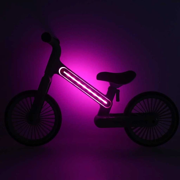Rowerek biegowy KIK Trike Fix Glow LED Różowy (5903039770768) - obraz 6
