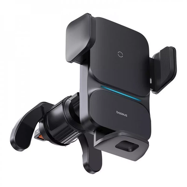Автомобильный держатель с беспроводным ЗУ Baseus Wisdom Auto Alignment 15W black - изображение 3