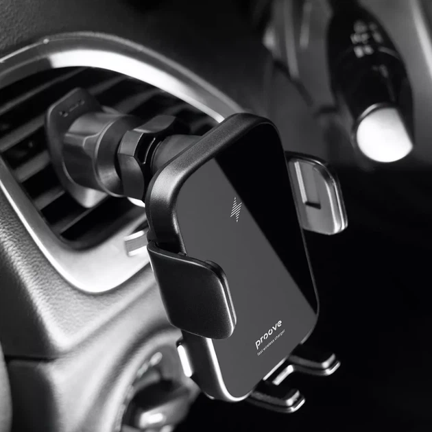 Автомобильный держатель с беспроводным ЗП Proove Triple Clamp 15W black - изображение 2
