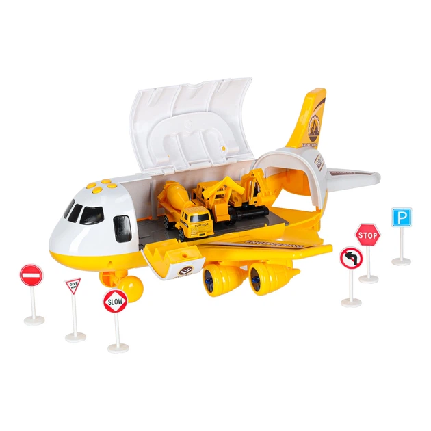 Літак - транспортер KIK будівельна техніка 3 машинкі (5903039704121) - зображення 6