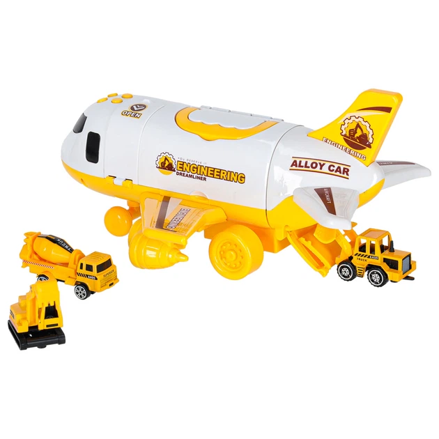 Літак - транспортер KIK будівельна техніка 3 машинкі (5903039704121) - зображення 8