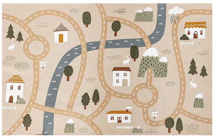 Килим для дітей Atmosphera Roadmap 100 x 150 см (3560232660085) - зображення 1