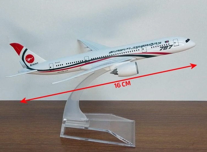 Колекційна металева лита модель пасажирського літака 1:400 Boeing 787 Dreamliner Biman Bangladesh Airlines 16 см - Фото 5 Колекційна металева лита модель пасажирського літака 1:400 Boeing 787 Dreamliner Biman Bangladesh Airlines 16 см - зображення 5