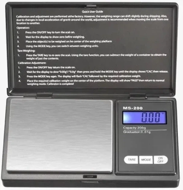 Карманные ювелирные весы ACS MS2020 точность 0.01 г до 200 г 7019 - изображение 2