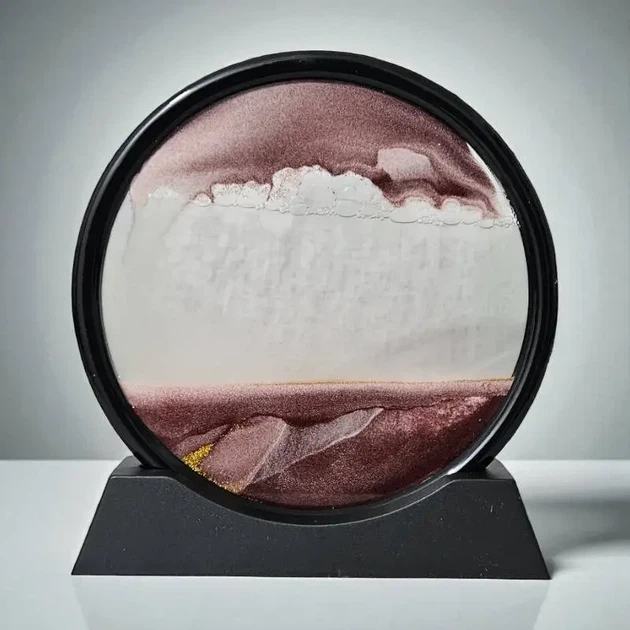 Настольный ночник, песочная 3D картина, рамка с песком на подставке Коричневая 9514 - Фото 7 Настольный ночник, песочная 3D картина, рамка с песком на подставке Коричневая 9514 - изображение 7