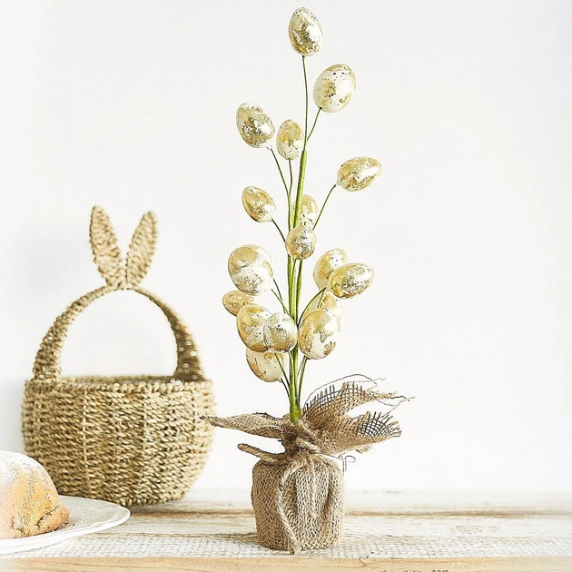 Великоднє дерево Homla Polia з золотими яйцями 46 см (5904183878942) - зображення 4