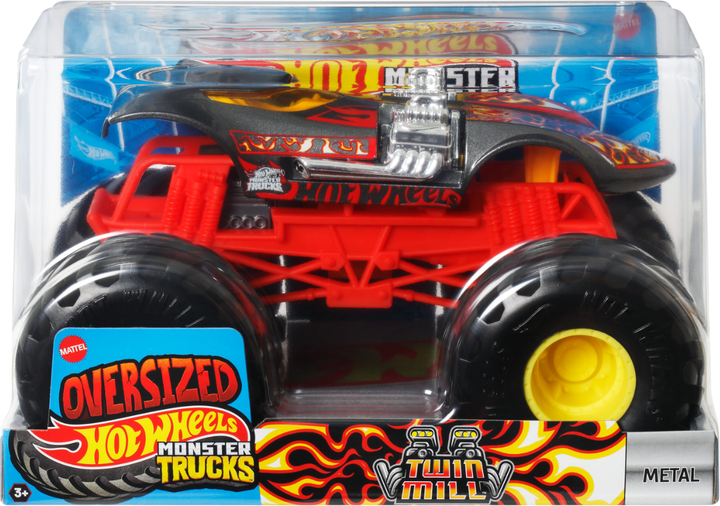 Автомобіль Mattel Hot Wheels Monster Trucks Oversized Twin Mill 1:24 JDR14 (194735289158) - зображення 2