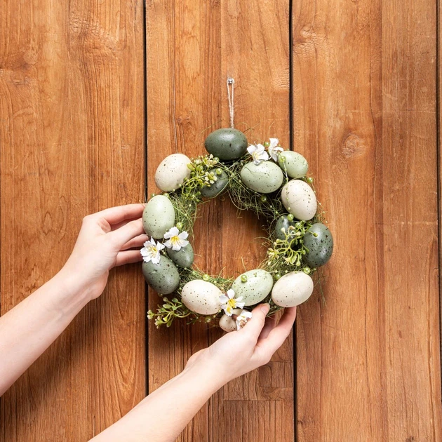 Великодній вінок Homla Easter Joy з яйцями 23x23x8 см (5906496725593) - зображення 4