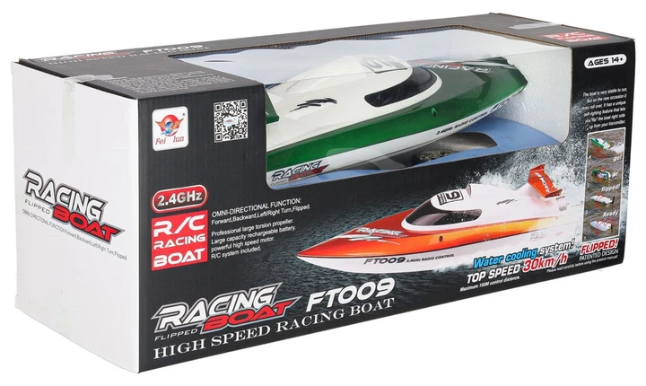 Човен з дистанційним керуванням Ikonka RC FT009 Зелений (KX9029_2) (5903039709485) - зображення 1