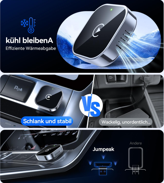 Бездротовий CarPlay адаптер для iPhone, перетворює Wired CarPlay на Wireless, Mini USB, Plug & Play, швидке та стабільне з’єднання - Фото 5 Бездротовий CarPlay адаптер для iPhone, перетворює Wired CarPlay на Wireless, Mini USB, Plug & Play, швидке та стабільне з’єднання - зображення 5