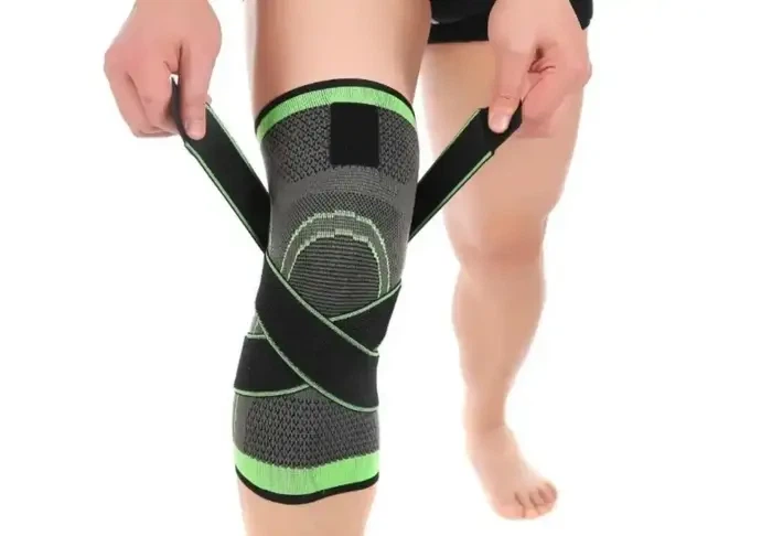 Бандаж для колінного суглоба No Brand Knee Support XXL Сіро-зелений (14980-hbr) - Фото 3 Бандаж для колінного суглоба No Brand Knee Support XXL Сіро-зелений (14980-hbr) - изображение 3