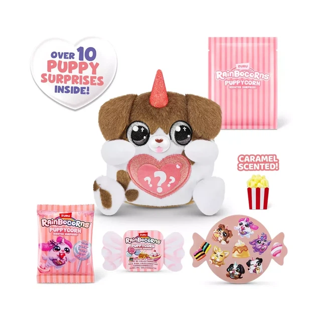 М'яка іграшка Rainbocorns Puppycorn Scented Surprise Цуценя біле з коричневим (9298G) - зображення 4
