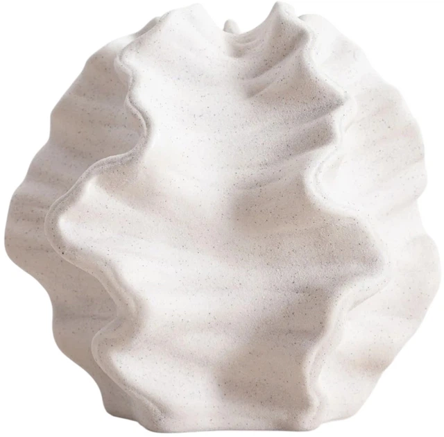 Ваза Homla Mare керамічна скульптурної форми біла 21x21x20 см (5906496765476) - зображення 4