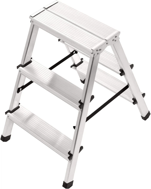 Drabina aluminiowa Kadax Musko z podestem 3 stopnie 125 kg K4417 (5903699435045) - obraz 2