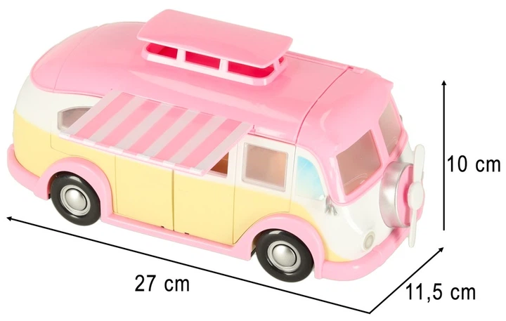 Ігровий набір Ikonka Автомобіль-морозивниця Магазин морозива Кемпер з розкладним столиком і стільцями 30 елементів (KX3037) (5903039767713) - зображення 12