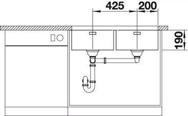 Кухонна мийка Blanco - 522987 ANDANO 400/400-U - зображення 3