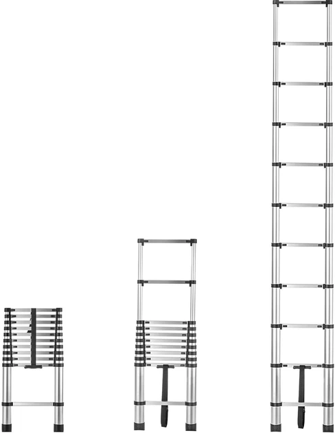 Drabina aluminiowa teleskopowa Kadax Zalavar 3.2 m 11 szczebli K10539 (5906638301845) - obraz 8