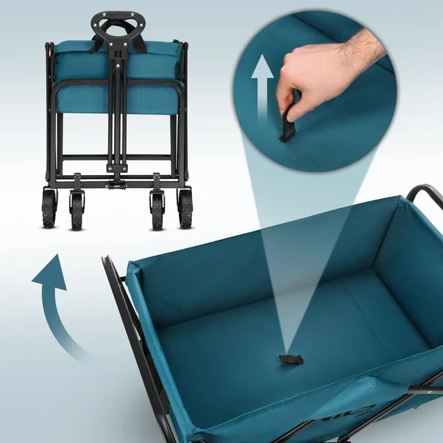 Туристичний візок Nils Camp NC4306 70 л Бірюзовий 15-03-524 (5908261688287) - зображення 7