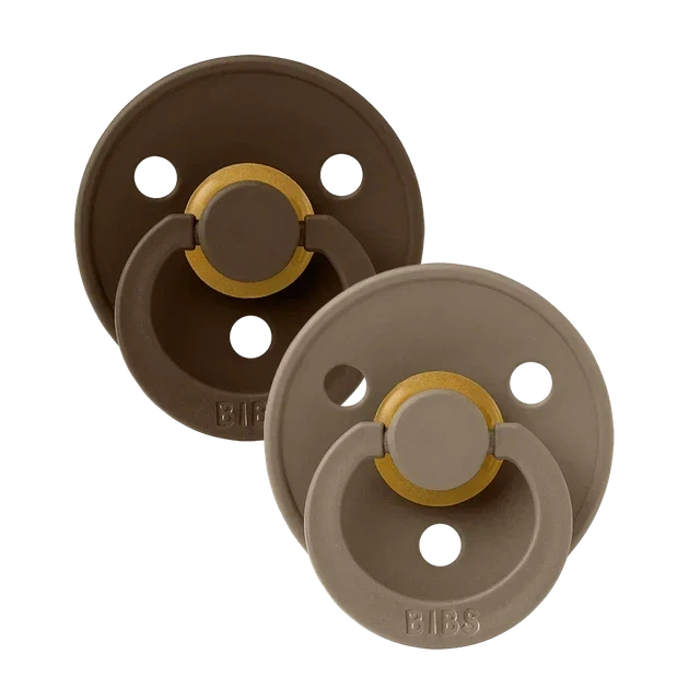 Пустушкs BIBS 6-18 m Colour Latex Round (кругла) – Mocha/Dark Oak 2 pcs - Фото 1 Пустушкs BIBS 6-18 m Colour Latex Round (кругла) – Mocha/Dark Oak 2 pcs - зображення 1