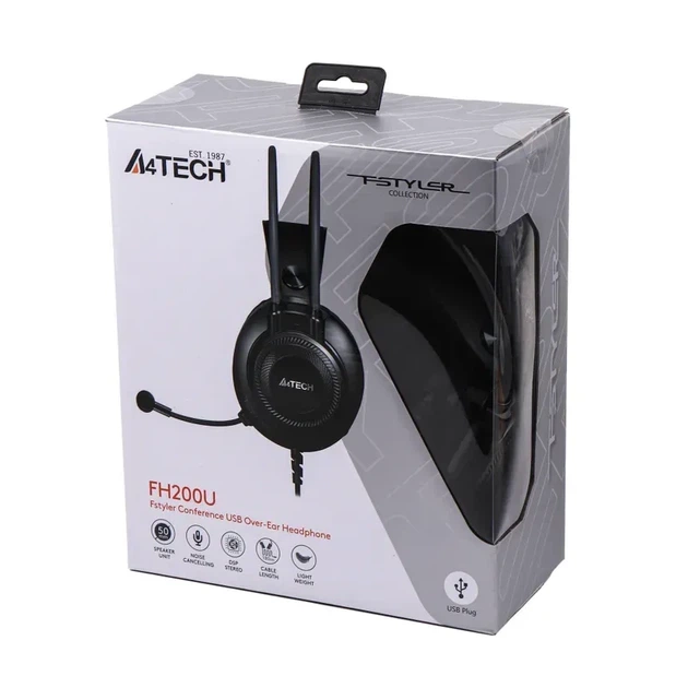 Навушники A4-Tech FH200U (Grey) - Фото 4 Навушники A4-Tech FH200U (Grey) - зображення 4