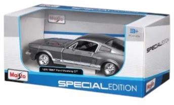 Металева модель автомобіля Maisto Ford Mustang GT 1967 1:24 Сірий MST31260GY (090159312604) - зображення 2
