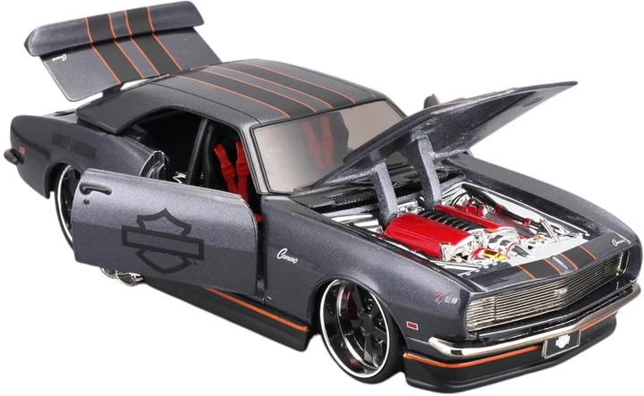 Металева модель автомобіля Maisto Harley-Davidson Edition Chevrolet Camaro Custom 1968 1:24 Чорний MST32273 (090159322733) - зображення 3