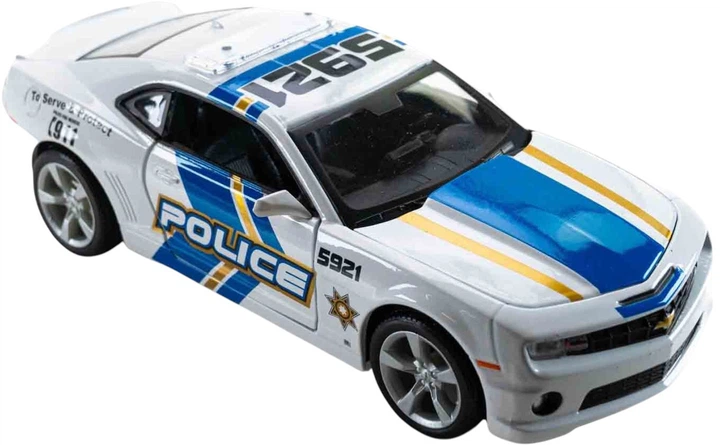 Металева модель автомобіля Maisto Chevrolet Camaro SS Поліція 1:24 Біло-синій MST31208 (090159312086) - зображення 3