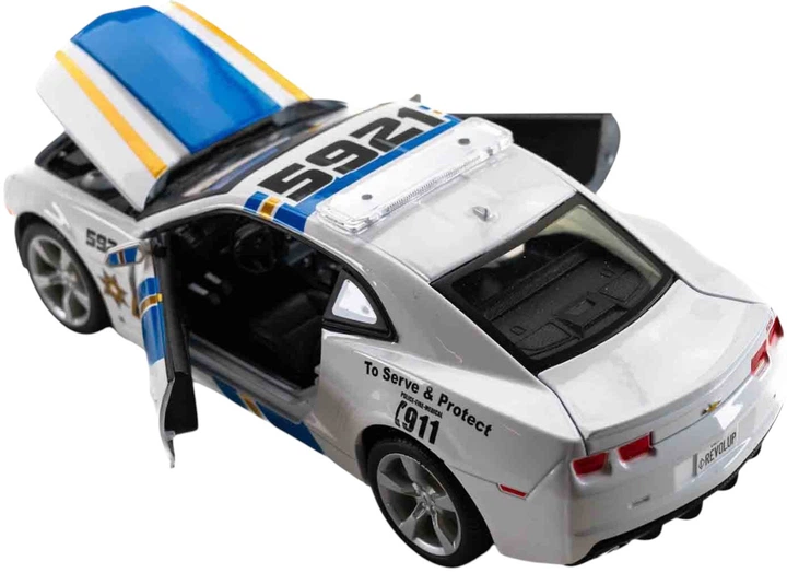 Металева модель автомобіля Maisto Chevrolet Camaro SS Поліція 1:24 Біло-синій MST31208 (090159312086) - зображення 6