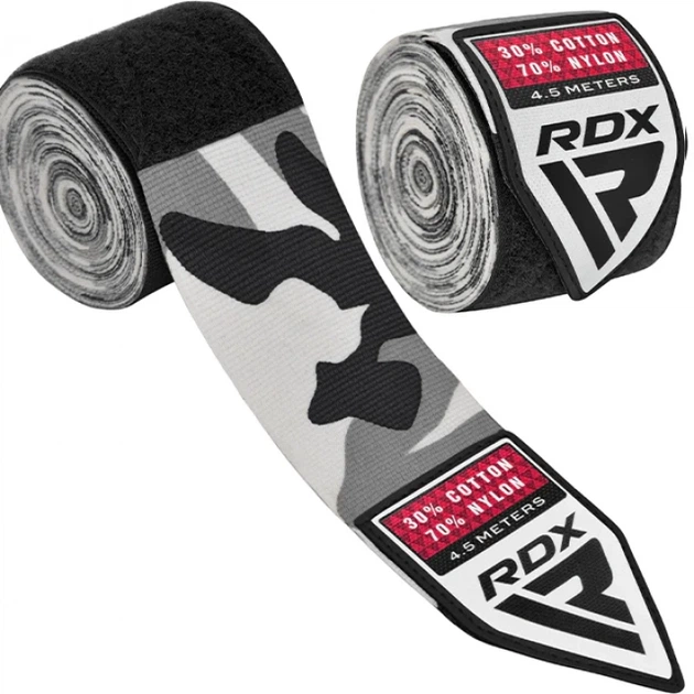 Бинти RDX WX Professional Boxing Hand Wraps Камуфляжний-Сірий MISC (HWX-RC+) - изображение 2