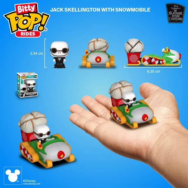 Набор фигурок POP! Bitty Ride Ужас перед Рождеством Джек Скеллингтон и снегоход (83624) - Фото 3 Набор фигурок POP! Bitty Ride Ужас перед Рождеством Джек Скеллингтон и снегоход (83624) - изображение 3