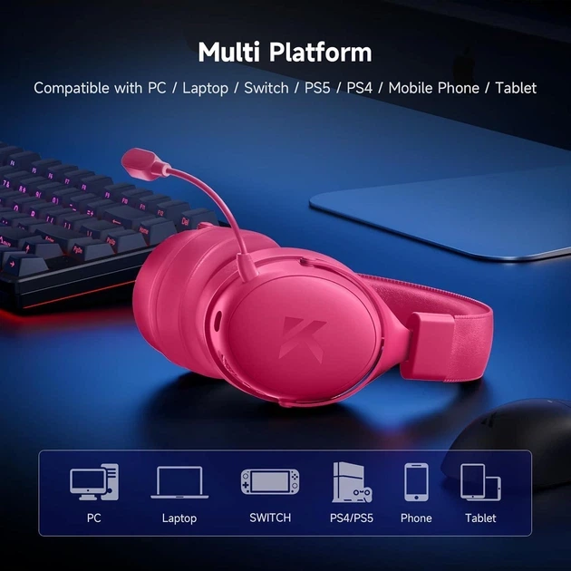 Наушники беcпроводные MCHOSE V9 Pro Pink - Фото 4 Наушники беcпроводные MCHOSE V9 Pro Pink - изображение 4