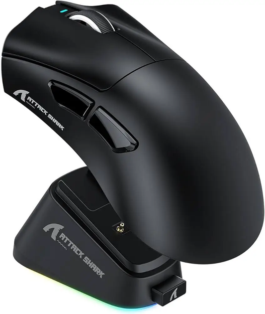 Ігрова миша ATTACK SHARK V3 PRO 55g (PAW3311, 22 000 DPI, Bluetooth/2.4G/USB-C, RGB Чорний - Фото 1 Ігрова миша ATTACK SHARK V3 PRO 55g (PAW3311, 22 000 DPI, Bluetooth/2.4G/USB-C, RGB Чорний - зображення 1