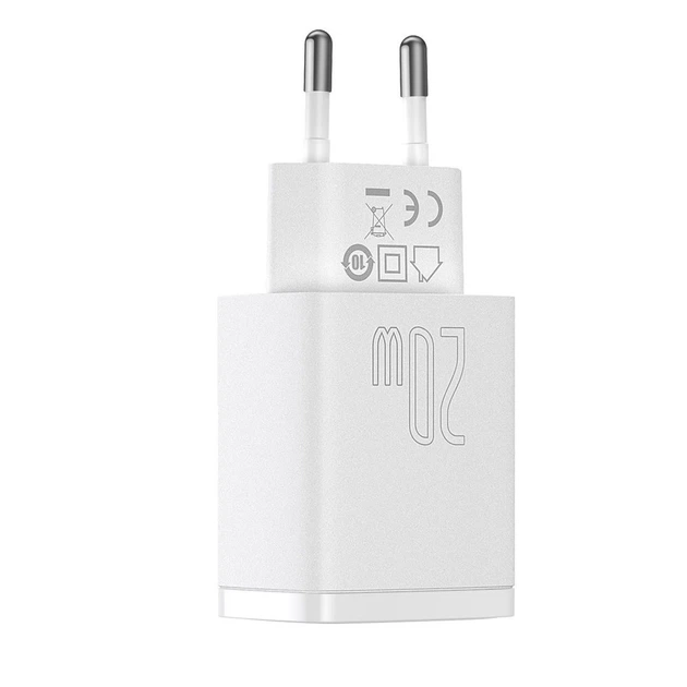 Сетевое зарядное устройство Baseus Compact QC 20W USB-C | USB-A White (CCXJ-B02) - изображение 3