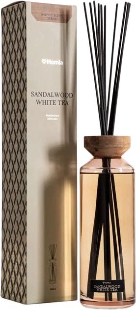 Аромадифузор Homla Woody Blend Sandalwood White Tea з паличками 500 мл (5906496732584) - зображення 4