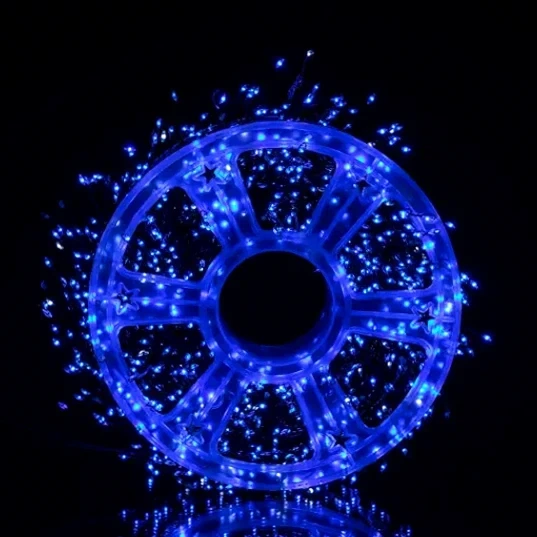 Гирлянда комнатная 50м 1500 LED синий цвет медная проводка для декора Хвойная лапа - изображение 5