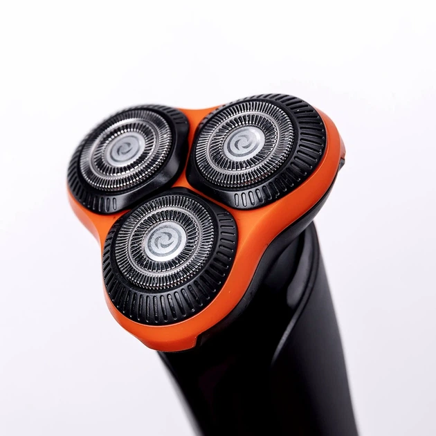 Электробритва 5 Вт 800 mAh с тремя бритвенными головками USB-кабель оранжевая SOKANY SK-16038 - изображение 4