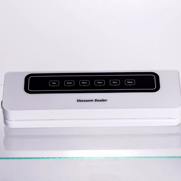 Вакууматор бытовой 120 Вт 5 режимов работы 35x11x5см белый + 10 пакетов для хранения продуктов - изображение 5