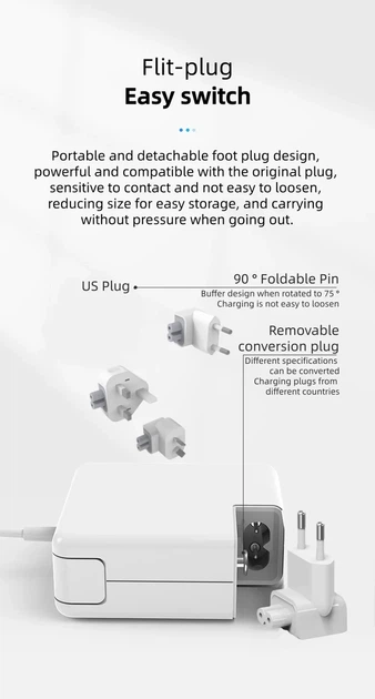 Зарядное устройство Macbook MagSafe 2 45 Вт 1.5 м сетевое белый - изображение 6