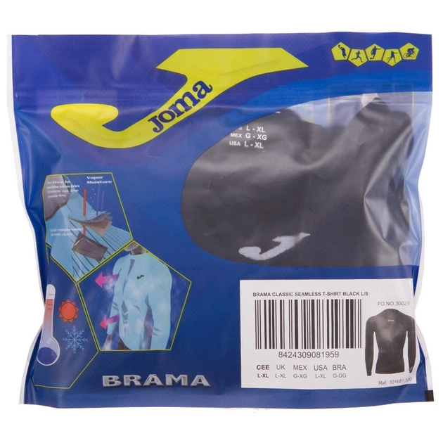 Термофутболка Brama Classic 101651-100 Joma S-M Черный (06590012) - Фото 7 Термофутболка Brama Classic 101651-100 Joma S-M Черный (06590012) - изображение 7