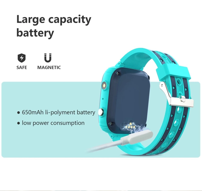 Детские наручные умные часы Smart Baby Watch LT21 с GPS Синий - зображення 8