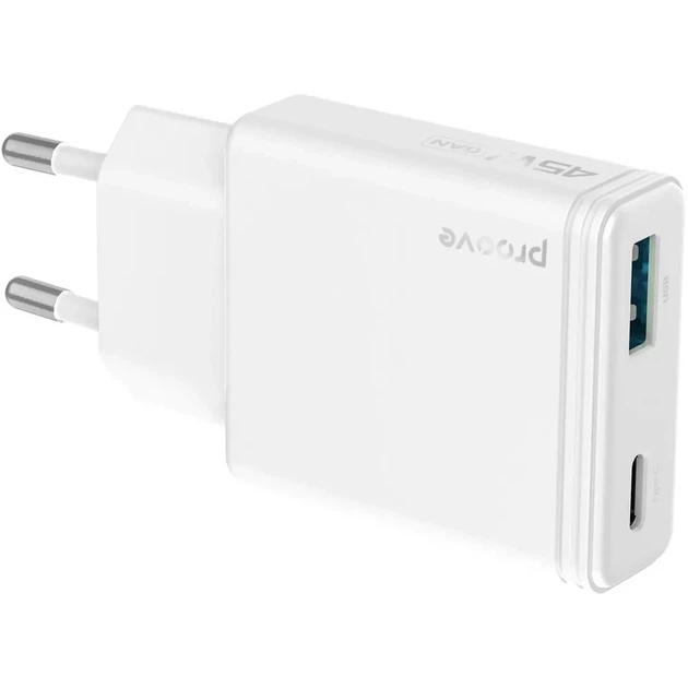 Зарядное устройство Proove Proove Slender 45W (Type-C + USB) white (WCSL45110002) - изображение 6
