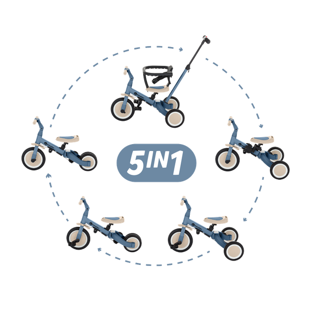 Rowerek biegowy Petite&Mars 5 w 1 Turbo / Ocean Blue (613830) (8596202015512) - obraz 8