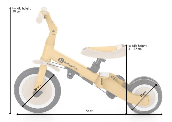 Rowerek biegowy Petite&Mars 5 w 1 Turbo / Ocean Blue (613830) (8596202015512) - obraz 11