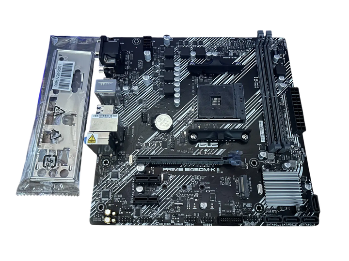 Материнська плата Asus PRIME B450M-K II (Socket AM4, AMD B450) Б/В - Фото 2 Материнська плата Asus PRIME B450M-K II (Socket AM4, AMD B450) Б/В - зображення 2